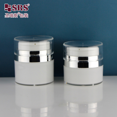 30 ml 50 ml de crème pour le visage acrylique ronde vide, lotion sérum cosmétique élégant bouteille sans air