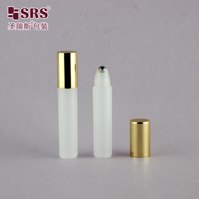 3 ml de bouteille de cosmétique vide en acier à rouleaux, bouteille de sérum pour les yeux, bouteille en plastique