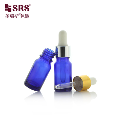 Bouteille de gouttelette en verre de taille réduite de poche pour le visage, sérum d' huile essentielle, 10 ml