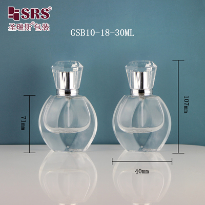 Bouteille de spray en verre en forme de diamant