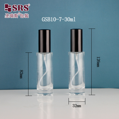 Dispenser élégante carré, brouillard fin, désinfectant pour les mains de luxe, contenant 15 ml, 30 ml, bouteille en verre