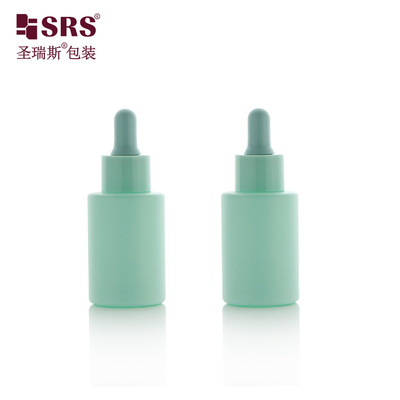 Vente en gros de peinture personnalisée couleur verre ronde essence faciale de luxe flacon gouttelette 30 ml