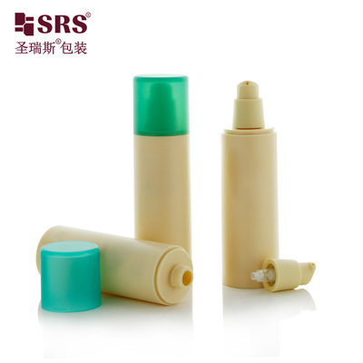 Ronde personnalisation Couleur PP plastique PCR bouteille recyclée de luxe sans air 100 ml