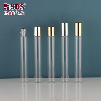 Bouteilles de parfums en verre transparent vide de 12 ml Bouteille d' huile essentielle Bouteille à rouleaux