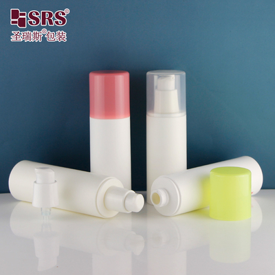 Injection de lotion faciale écologique PCR blanche Bouteilles de pompe à eau en plastique Bouteille sans air 50 ml