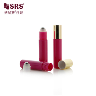 Injection en plastique recyclé personnalisé Couleur rouge sérum de massage pour les yeux en rouleau sur bouteille PP
