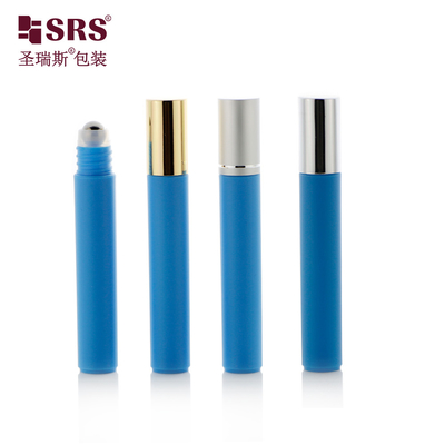 8 ml de sérum de massage pour les yeux en plastique de couleur solide, bouteille à billes.