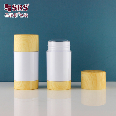 Forme ronde Couleur personnalisée Bouteille en plastique à bâton Twist Up Contenant de déodorant 50 ml