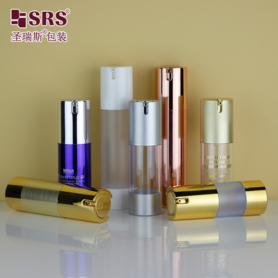 Serum facial cosmétique vide Fondation Bouteilles de maquillage personnalisées Bouteille sans air 30 ml