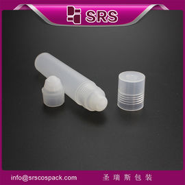 SRS fabriqué en Chine vide 20ml corps plastique brillant utilisation d'huile pour cheveux rouleau sur bouteille avec boule PP