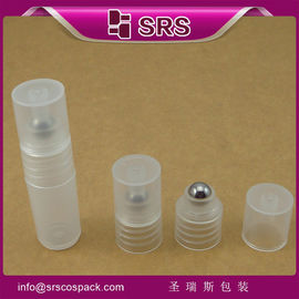 SRS fabriqué en Chine rouleau rempli de 3 ml sur bouteille en plastique avec couvercle à vis en PP pour gel oculaire d'échantillon