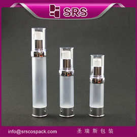 SRS Chine congélateur en plastique vide 15 ml 20 ml 30 ml contenant le sérum sans air de luxe avec pulvérisateur