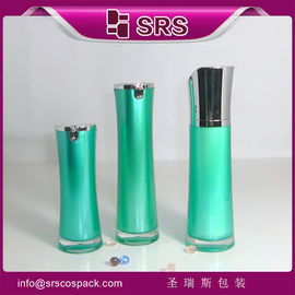 SRS fournit un échantillon gratuit 30 ml 50 ml bouteille de pompe sans air pour emballage cosmétique avec capuchon brillant