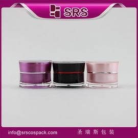J092-10g mini-poche rose et noir boîtes cosmétiques en plastique