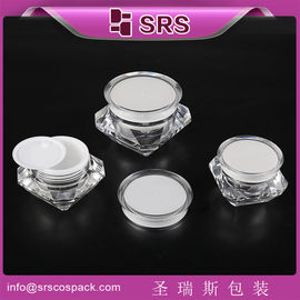 SRS Chine Fabricants en gros 5ml 15ml 30ml 50ml crème plastique acrylique pot de diamant