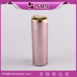 SRS 2015 échantillons gratuits en gros plastique cosmétique rose rond bouteille de lotion acrylique vide