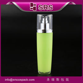 SRS Vente en gros utilisée pour le sérum cosmétique vide bouteille de lotion acrylique transparente colorée