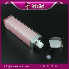 SRS rose Luxe bouteille vide pour sérum tonique Forme carrée Plastic emballage cosmétique