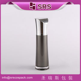 SRS Chine fournisseur de luxe vide noir produits de soins de la peau conteneur bouteille de lotion acrylique