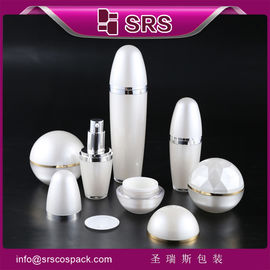 SRS ensemble d'emballage cosmétique acrylique en forme de boule vide crème pot et bouteille de lotion pour skinca