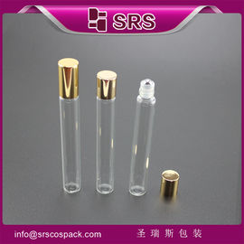 SRS récipient transparent d' huile essentielle bouteille de verre vide de 10 ml avec rouleau sur type de scellé