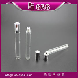 SRS bouteille vide de 15 ml en verre à billes de rouleaux pour parfum avec bouchon brillant en aluminium