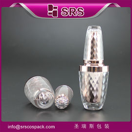 SRS en gros de luxe mode vide haut de gamme 8 ml bouteille de vernis à ongles en plastique avec bouchon de pinceau