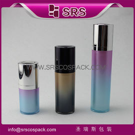 Emballage cosmétique de 15 ml 30 ml 50 ml de couleur dégradée, bouteille de pompe sans air de haute qualité
