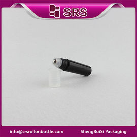 5 ml de rouleau de parfum noir sur bouteille, rouleau d'huile essentielle en plastique sur bouteille