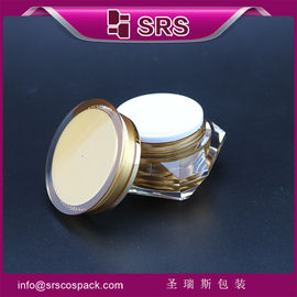 bouteilles de crème pour soins de la peau en forme de diamant bouteilles d'or en forme de maçon