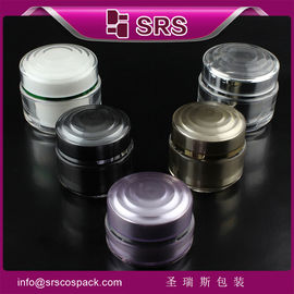 J024 Bouteille en plastique rond cosmétique de 15 ml, 30 ml et 50 ml