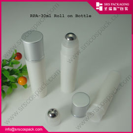 RPA-30 ml en rouleau sur bouteille avec boule métallique et capuchon en aluminium,bouteille en plastique pour crème de soin de la peau