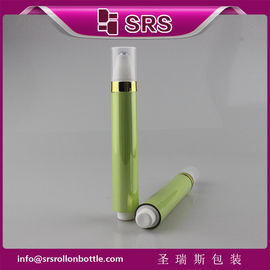 AY-15ml rouleau en plastique métallisé de couleur sans air sur bouteille fabricant professionnel