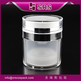 A100 Bouteille de 15 ml 30 ml 50 ml pompe blanche sans air pour la crème de soin de la peau