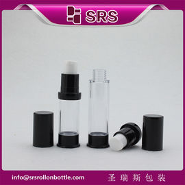 A0214 emballage cosmétique injectable de couleur noire, bouteille de pompe sans air en vente