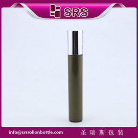 Bouteille à rouleaux de 15 ml avec boule en plastique et capuchon en aluminium pour parfum
