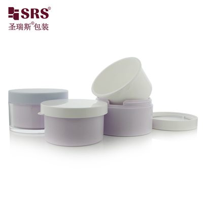 Contenants d'emballage cosmétique en plastique rond unique 50 ml 100 ml 240 ml Contenants vides pour le pot de démaquillage du corps