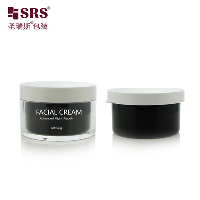 Crème pour le visage en plastique vide, beurre pour le corps, céramique, cosmétiques colorés, remplaçables