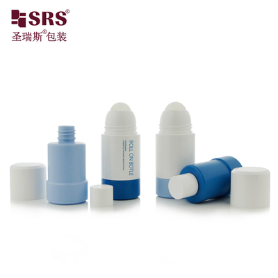 PP PCR Matériau recyclé Rouleau de style remplaçable Deodorant Gel Rouleau sur bouteille en plastique 50ml