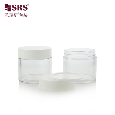 15g 30g 50g 70g 80g 100g Forme ronde Couleur personnalisée Crème pour le visage Jars en PET Jars avec couvercle en plastique