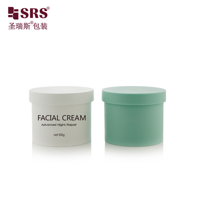 100 g emballage plastique à paroi unique PP emballage cosmétique récipient injection crème corporelle de couleur personnalisée bocaux