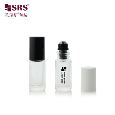 5 ml de bouteille en verre en rouleau transparent avec bouchon en aluminium bouteilles à rouleaux pour huiles essentielles
