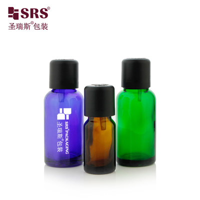 Essence de soins capillaires Liquide Bouteilles vides avec bouchon étanche aux enfants Bouteille d' huile essentielle en verre