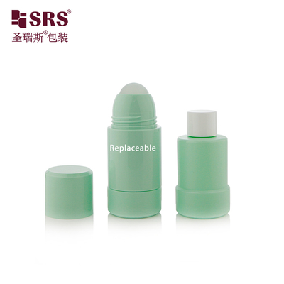 Bouteille de déodorant à rouleaux à double paroi recyclé remplaçable de 50 ml et 75 ml en PP PCR