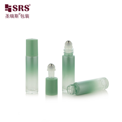 Emballage de bouteille en verre vide de forme ronde de 10 ml pour l' huile essentielle en rouleau de parfum