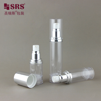 Plastique transparent AS emballage cosmétique vide pompe à lotion 30 ml bouteille sans air