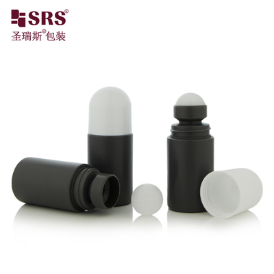 60 ml emballage cosmétique vide PP sans fuite bouteille de gel ronde Déodorant avec rouleau sur boule