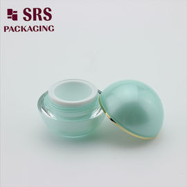 J010 flacon de crème acrylique à double paroi vert clair vide SRS 15g 30g 50g