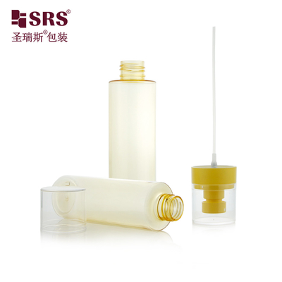 150 ml Injection Plastique à couleur semi-transparente PCR Matériau recyclé Pulvérisateur PET Bouteille cosmétique