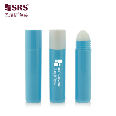 30 ml bouteille en rouleau vide en forme ronde pour sérum capillaire avec rouleau de massage